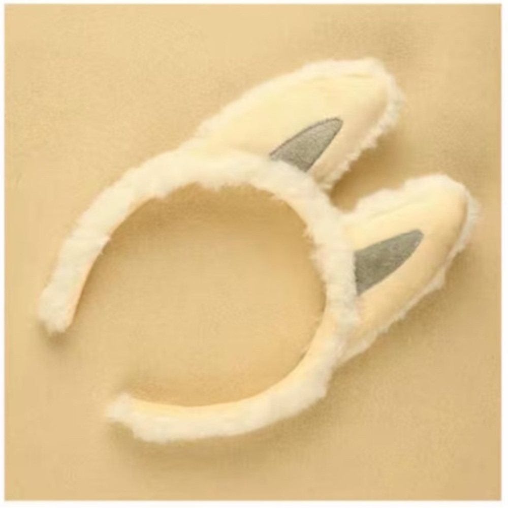 Cream/White and Gray Labubu Inspired Headband